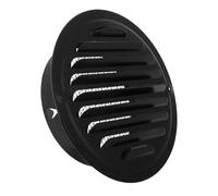 TEHAUX Vent Cover Exhaust Hood Cap Flat Head Kitchen Stainless Steel for, Weather Resistant Black Ventilation Gravity Grille Keeps Indoor Air Fresh External Wall Installations