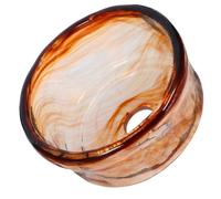 TEHAUX Vintage Amber Glass Lampshade Replacement Glass Pendant Shade Cylinder Shape with 35mm Opening, Space-Saving Design and Cozy Lighting Effect for Entryways and American-Style Homes