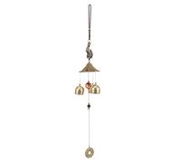 TEHAUX Vintage Brass Wind Chime Delicate Shape, Not Easy to Break or Deform, Hanging Wind Bell for Decoration on Tree Branch or Door, Symbol of Prosperity and Happiness