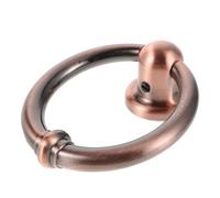 TEHAUX Vintage Bronze Circular Door Knocker Zinc Alloy Front Entry Metal Ring Pull Handle for Cottage and Rustic Homes Traditional Round Ring Door Knocker