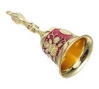 TEHAUX Vintage Metal Hand Bell for Elderly with Super Loud Sound and Nonslip Comfortable Handle Grip, for Elderly Assistance and Centerpiece Use in Restaurants or Homes