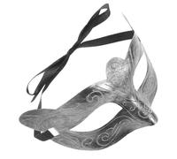 TEHAUX Vintage with Unique Artistic Gr nd Roman Style Half Face Silver Plastic Material Offering Full Visibility for Men and Women for Cosplay Events and Themed Celebrations