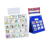 TEHAUX Visual Schedule Chart with DIY Cards Non-woven Daily Routine Board for Morning Chore Planner for Home and School Educational Calendar for Boys