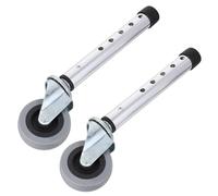 TEHAUX Walker Wheels Replacement Parts, 1 Pair Universal Swivel Caster Feet for Rollator Walker Accessories, Reinforced Support for Seniors Mobility Devices