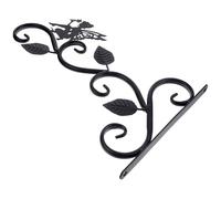 TEHAUX Wall Mounted Iron Planter Hanging Hook Black Retro Style