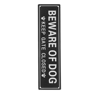 TEHAUX Warning Dog Sign Made of Lightweight Iron with Decorative Design, Not Easy to Deform Or Break, for Gates and Places Where There Is A Dog