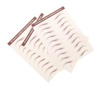 TEHAUX Waterproof Eyebrow Stickers 3 Sheets Brown Peel Off Fake Eyebrow Stickers for Easy Application and Natural Look