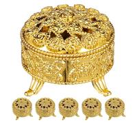 TEHAUX Wedding Boxes Elegant Vintage Style with Lid Small round 6pcs Mini Boxes Securely Stored for Celebrations and Parties for Favors and Tiny Trinkets