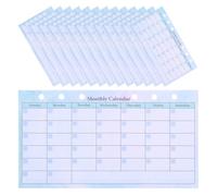 TEHAUX Weekly Calendar Planner Refills 14 Sheets Undated 6-Hole Loose Leaf Paper Pages with Smooth Writing for Home and Travel