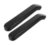 TEHAUX Wheelchair Armrest Replacement Pads Pu Foam Soft Wide Arm Rest Covers Curved Elbow Design 8.5/14cm Hole Spacing Black Set for Drive Wheelchair Accessories