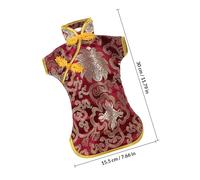 TEHAUX Wine Bottle Cover Bag and Unique Refined Design with Fabric Material Chinese Style Elegant for Wine Bottles for Birthday and Festival Wrapping