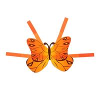 TEHAUX Wings Butterfly with Playful Butterfly Print and Quirky Design Lightweight Felt Costume Comfortable Orange Dress up Accessory Pet for Cats and Dogs for Halloween Parties and Daily