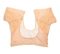 TEHAUX Women’s Armpit Sweat Vest Breathable Mesh Short Sleeve Sweat-proof Shirt, Quick-dry Undershirt with Underarm Pads, Lightweight Absorbing Vest for Ladies, M, Skin Color