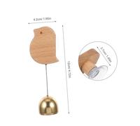 TEHAUX Wood Doorbell Wind Chime with Suction Cup Retro Bird Animal Ornament Entrance Hanging Bell for Home Office Shopkeeper Door Opening Reminder