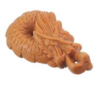 TEHAUX Wood Dragon Keychain Charm Pendant, Retro Style Orange Dragon Shaped Wooden Hanging Ornament, Wear-resistant and Easy to Carry, for Bag Hanging or Car Decor