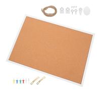 TEHAUX Wood Framed Cork Board for Wall Notes and Photos, 35x50cm, Assorted Colour with Nails and Corks, for Office and Home Message Anchoring and Information Storage