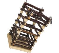 TEHAUX Wood Rabbit Feeder with Buckle Design to Prevent Rabbits Eating Too Fast, Sturdy Hollow Wooden Hay Feeder Suitable for Bunny Feeding and Organising