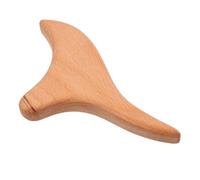 TEHAUX Wood Therapy Massage Tools for Belly Fat Comfortable Grip Triangular Bird Shape Natural Beech Wood Face Gua Sha Tool Easy to Control for Daily Regimen