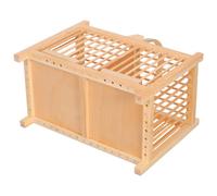TEHAUX Wooden Frame Hamster Pet Carrier Vintage Decorative Cage for Small Animals Cricket Insect Transport Outdoor Use