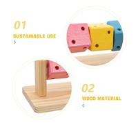 TEHAUX Wooden Hamster Chew for Dwarf Hamsters and Gerbils Engaging Platform for Dental Health and Mental Stimulation Safe Reusable Pet Accessory for Bunny and Guinea Pig Entertainment