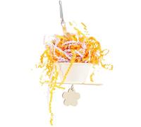 TEHAUX Wooden Parrot Chewing Hanging Bird for Cage, Chewable Shredding that Promotes Physical and Emotional Activity for Parakeets and Parrots