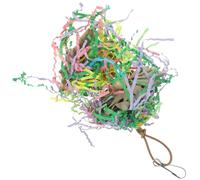 TEHAUX Wooden Parrot for Chewing Double Layers Lanterns Healthy Playing Foraging Bird Accessory for Cage