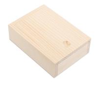 TEHAUX Wooden Poker Set Organizer Box for Playing Cards and Small Jewelry, Multipurpose Pine Wood Storage with Pull-Out Design for Board Game Enthusiasts