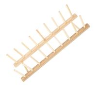 TEHAUX Wooden Spool Holder Beige Simple Design Wood Thread Rack Small and Lightweight Sewing Storage Organizer for Embroidery and Quilting Projects