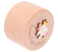 TEHAUX Wooden Tooth Keepsake Box with Dustproof Seal and Compact Design, Elegant Storage Case for First Lost Teeth, Shower Present for Newborn Boys