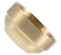 TEHAUX Worship Bowl for Religious Sacrificial Articles and Home Decorations and Unique Shape Golden Stainless Steel Pentagram with Finely Polished Surface Altar Adornment for Friends