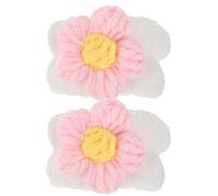 TEHAUX Wristbands Coral Fleece Cloth Cuffs 2pcs for Face Washing Flower Shaped Portable and Practical Chic and Fashionable for Female Friends and Girlfriends