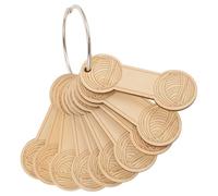 TEHAUX Yarn Winding Board Thread Organizer Wood Metal Knitting Tool for Beginners Khaki Colour Pass Yarn Through Bobbin Wind Threads DIY Crafts Embroidery