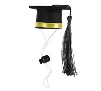 TEHAUX Yellow Felt Small Pet Graduation Cap for Hamsters and Small Pets Washable and Safe Material Graduation Party Hat and Celebrations
