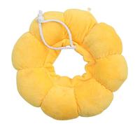 TEHAUX Yellow Sun Flower Cat Collar Post Surgery Soft Pp Cotton Material Anti-scratch Relief Protective Elizabethan Cone for Cats after Injury
