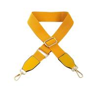 TEHDFG 1Pc 3.8cm Canvas Cotton Bag Shoulder Strap 80-130cm Adjust Webbing Handbag Crossbody Replacement Bags Straps Accessory(Yellow,GunBlackBuckle-38mm)