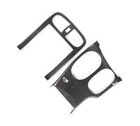 TEHDFG Compatible With Corvette C6 2005-2013 Real Carbon Fiber Center Console Panel Gearshift Cupholder Frame Cover Trim Car Accessories(Carbon Fiber)