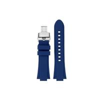 TEHDFG Quick Release Rubber Strap Compatible With Maurice Lacroix AI1108 AIKON Series Bracelet AI6008 Silicone Watchband AI6007 AI6038 AI6058 6006(Blue silver,AI6038)