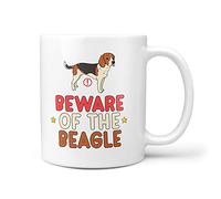 TeHe Gifts - Beware of The Beagle Funny Beagles Dog Owner 10oz Gift Mug