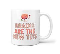 TeHe Gifts Brains are The New Tits Clever Brain Box Funny 10oz Gift Mug