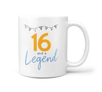 TeHe Gifts Funny Birthday '16 and a Legend' Gift Mug, 16th Birthday, 16 Years Old, 16th Presents
