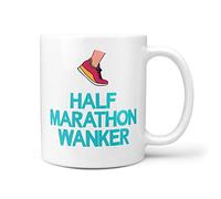 TeHe Gifts Funny Gift for Half Marathon Runner Wanker Present Gifts Mug for Him Her