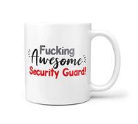 TeHe Gifts Funny Gift for Security Guard - Fu*King Awesome Gifts for Friend Work Christmas Birthday Him Her Mug