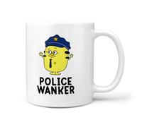 TeHe Gifts Funny Police Men's Wanker Mug - 11oz Ceramic Novelty Gift for Him or Her Gift Secret Santa Birthday Present