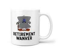 TeHe Gifts Funny Retirement Men's Wanker Mug - 11oz Ceramic Novelty Gift for Him or Her Gift Secret Santa Birthday Present