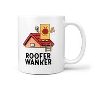 TeHe Gifts Funny Roofer Men's Wanker Mug - 11oz Ceramic Novelty Gift for Him or Her Gift Secret Santa Birthday Present