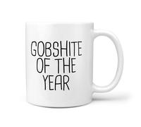 TeHe Gifts Funny & Rude 'GOBSHITE of THE Year' Gift Mug, Office Cups, Work Presents