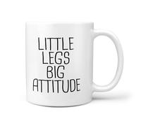 TeHe Gifts Funny & Rude 'Little Legs, Big Attitude' Gift Mug, Office Cups, Work Presents