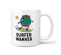 TeHe Gifts Funny Surfer Men's Wanker Mug - 11oz Ceramic Novelty Gift for Him or Her Gift Secret Santa Birthday Present