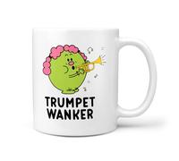 TeHe Gifts Funny Trumpet Women's Wanker Mug - 11oz Ceramic Novelty Gift for Him or Her Gift Secret Santa Birthday Present