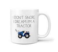 TeHe Gifts I Don't Snore, I Dream I'm A Tractor Mug - Father's Day Gift Snorer Funny Birthday Christmas Daddy Loud Sleeper Fun Snore Gift